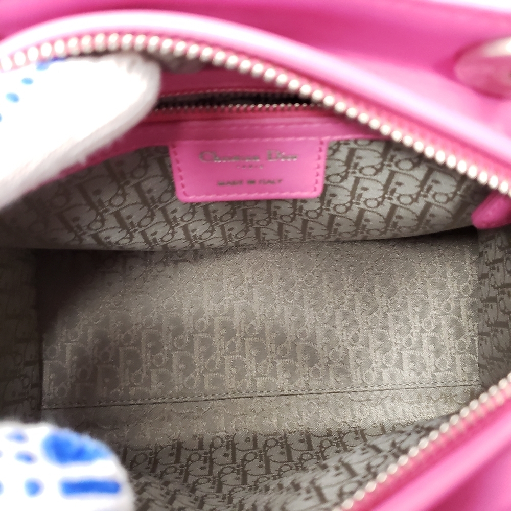 Authentic Dior Lady Dior Pink Cannage Leather Medium Bag - Picture 13 of 16